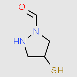 4-Mercapto-pyrazolidine-1-carbaldehyde structure, CAS 141499-29-8