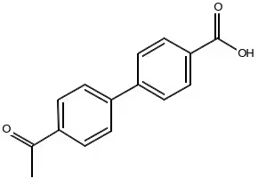4'-acetylbiphenyl-4-carboxylicacid structure, CAS 114691-92-8