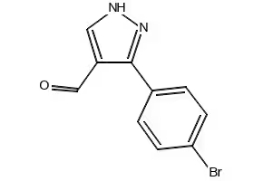 3-(4-Bromo-phenyl)-1H-pyrazole-4-carbaldehyde structure, CAS 350997-68-1