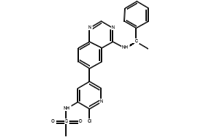 (R)-N-(4-(1-Aminoethyl)phenyl)-6-(pyridin-4-yl)quinazolin-2-amine structure, CAS 1213700-07-2
