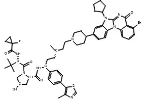 1-[2-(4-Bromo-phenyl)-7-methyl-imidazo[1,2-a]-pyridin-3-ylmethyl]-piperidine-4-carboxylicacid structure, CAS 727977-87-9