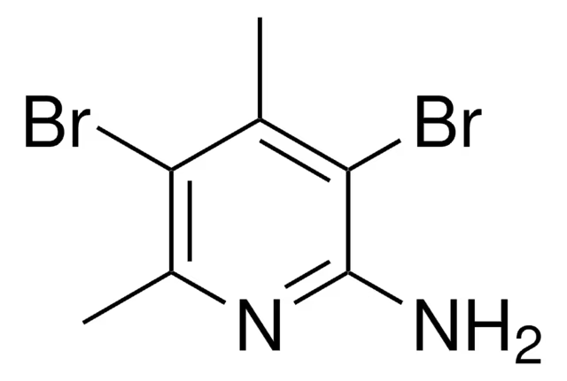 2-Amino-3,5-dibromo-4,6-dimethylpyridin structure, CAS 5407-86-3