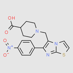 1-[6-(4-Nitrophenyl)imidazo[2,1-b]thiazol-5-ylmethyl]piperidine-4-carboxylicacid structure, CAS 728916-89-0