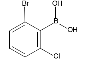 2-Bromo-6-chlorophenylboronicacid structure, CAS 1107580-65-3