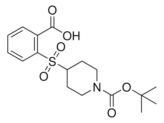 2-{[1-(tert-Butoxycarbonyl)piperidin-4-yl]sulfonyl}benzoicacid structure, CAS 849035-97-8