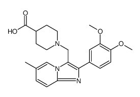 1-[2-(3,4-Dimethoxyphenyl)-6-methylimidazo[1,2-a]pyridin-3-ylmethyl]piperidine-4-carboxylicacid structure, CAS 886496-46-4