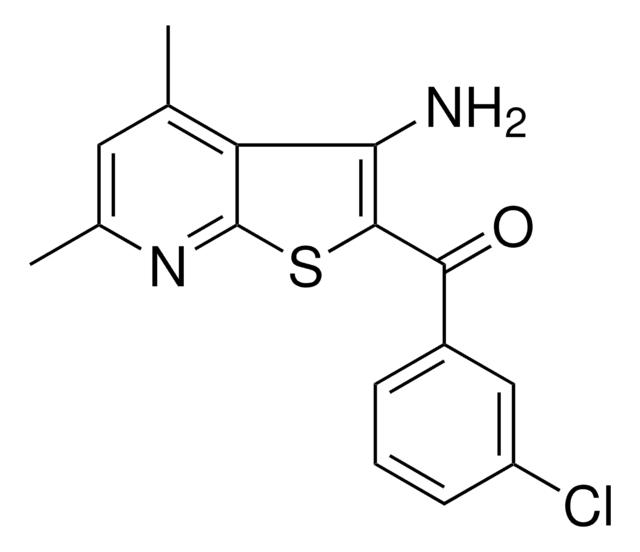 (3-Amino-4,6-dimethylfuro[2,3-b]pyridin-2-yl)-(4-chlorophenyl)methanone structure, CAS 260549-57-3