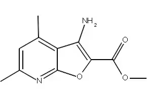 (3-Amino-4,6-dimethylfuro[2,3-b]pyridin-2-yl)phenylmethanone structure, CAS 54891-82-6