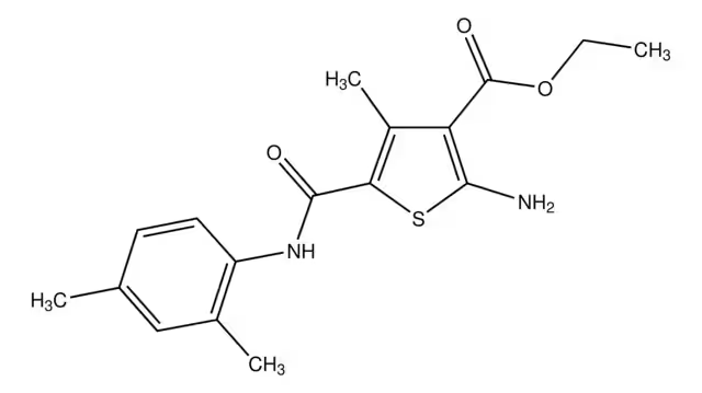 2-Amino-5-(2,4-dimethylphenylcarbamoyl)-4-methylthiophene-3-carboxylicacidmethylester structure, CAS 350989-58-1