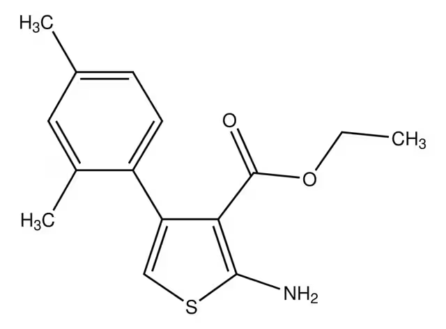 2-Amino-4-(2,4-dimethylphenyl)thiophene-3-carboxylicacidmethylester structure, CAS 350997-13-6