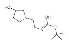 (3R)-1-(2-Boc-aminoethyl)-3-pyrrolidinol structure, CAS 1212138-02-7