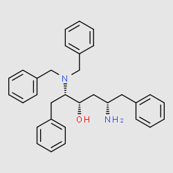 (2S,3S,5S)-5-Amino-2-dibenzylamino-1,6-diphenyl-3-hydroxyhexane structure, CAS 1044907-94-9