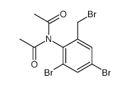 2-Diacetylamino-3,5-dibromobenzylbromide structure, CAS 32184-10-4