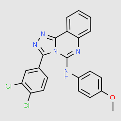 3-(3,4-Dichlorophenyl)-N-(4-methoxyphenyl)-[1,2,4]triazolo[4,3-c]quinazolin-5-amine structure, CAS 338977-97-2
