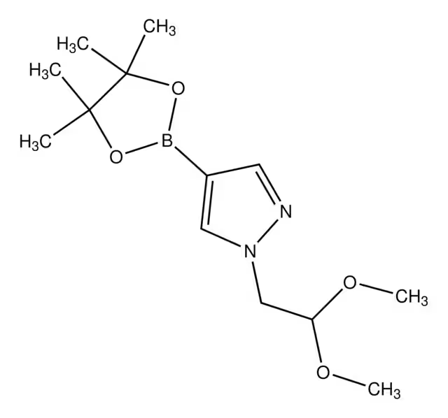 1H-Pyrazole,1-(2,2-dimethoxyethyl)-4-(4,4,5,5-tetramethyl-1,3,2-dioxaborolan-2-yl)- structure, CAS 864754-40-5