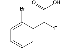 2-(2-Bromophenyl)-2-fluoroaceticacid structure, CAS 916792-43-3