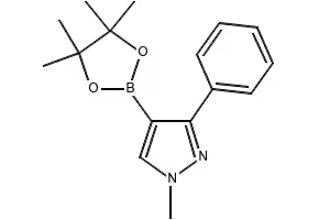 1H-Pyrazole,1-methyl-3-phenyl-4-(4,4,5,5-tetramethyl-1,3,2-dioxaborolan-2-yl)- structure, CAS 1002334-06-6