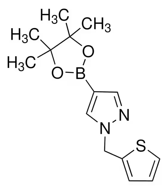1H-Pyrazole,4-(4,4,5,5-tetramethyl-1,3,2-dioxaborolan-2-yl)-1-(2-thienylmethyl)- structure, CAS 864754-19-8