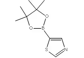 Thiazole,5-(4,4,5,5-tetramethyl-1,3,2-dioxaborolan-2-yl)- structure, CAS 1086111-09-2