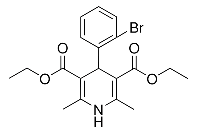 4-(2-Bromophenyl)-1,4-dihydro-2,6-dimethyl-3,5-pyridinedicarboxylicaciddiethylester structure, CAS 103890-74-0