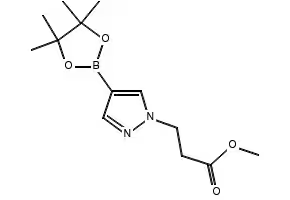 1H-Pyrazole-1-propanoicacid,4-(4,4,5,5-tetramethyl-1,3,2-dioxaborolan-2-yl)-,methylester structure, CAS 1093307-33-5