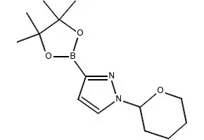 1H-Pyrazole,1-(tetrahydro-2H-pyran-2-yl)-5-(4,4,5,5-tetramethyl-1,3,2-dioxaborolan-2-yl)- structure, CAS 903550-26-5