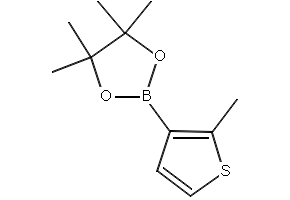 1,3,2-Dioxaborolane,4,4,5,5-tetramethyl-2-(2-methyl-3-thienyl)- structure, CAS 910553-12-7