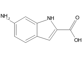 6-amino-1H-indole-2-carboxylicacid structure, CAS 135855-63-9