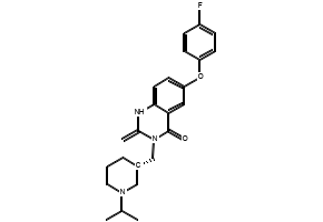 2-(4-Fluorophenoxy)-1-{6-[1-(4-fluorophenoxy)ethyl]pyridin-3-yl}propan-1-one structure, CAS 866149-83-9