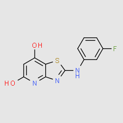 2-(3-Fluorophenylamino)thiazolo[4,5-b]pyridine-5,7-diol structure, CAS 695203-77-1