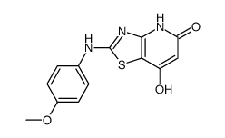 2-(4-Methoxyphenylamino)thiazolo[4,5-b]pyridine-5,7-diol structure, CAS 696595-65-0
