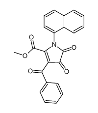 Methyl3-benzoyl-1-(naphthalen-1-yl)-4,5-dioxo-4,5-dihydro-1H-pyrrole-2-carboxylate structure, CAS 125179-83-1