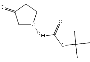 (S)-tert-butyl3-oxocyclopentylcarbamate structure, CAS 167298-40-0