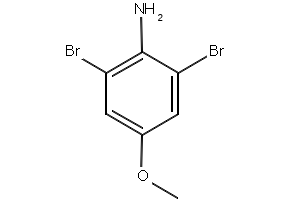 2,6-dibromo-4-methoxyaniline structure, CAS 95970-05-1