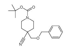 tert-butyl4-(benzyloxymethyl)-4-cyanopiperidine-1-carboxylate structure, CAS 919284-64-3