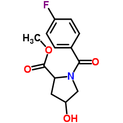 1-(4-Fluorobenzoyl)-4-hydroxypyrrolidine-2-carboxylicmethylester structure, CAS 318247-24-4