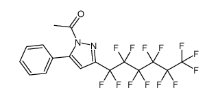 1-Acetyl-3-perfluorohexyl-5-phenylpyrazole structure, CAS 959580-83-7