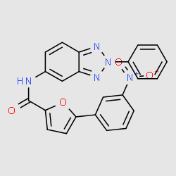 5-(3-Nitrophenyl)furan-2-carboxylicacid(2-phenyl-2H-benzotriazol-5-yl)amide structure, CAS 309292-42-0