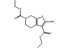 2-Amino-4,7-dihydro-5H-thieno[2,3-c]pyridine-3,6-dicarboxylicacid3,6-diethylester structure, CAS 24264-33-3