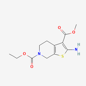 2-Amino-4,7-dihydro-5H-thieno[2,3-c]pyridine-3,6-dicarboxylicacid6-ethylester3-methylester structure, CAS 24237-51-2