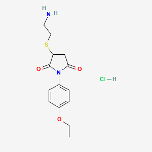 3-(2-Aminoethylsulfanyl)-1-(4-ethoxyphenyl)pyrrolidine-2,5-dionehydrochloride structure, CAS 817172-29-5