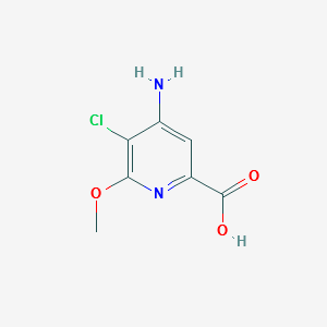 2-Pyridinecarboxylicacid,4-amino-5-chloro-6-methoxy- structure, CAS 1188264-25-6