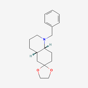 (4A'S,8A'R)-1'-BENZYLOCTAHYDRO-1'H-SPIRO[[1,3]DIOXOLANE-2,6'-QUINOLINE] structure, CAS 1217682-04-6