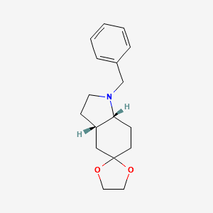 (3A'S,7A'R)-1'-BENZYLOCTAHYDROSPIRO[[1,3]DIOXOLANE-2,5'-INDOLE] structure, CAS 1260608-58-9