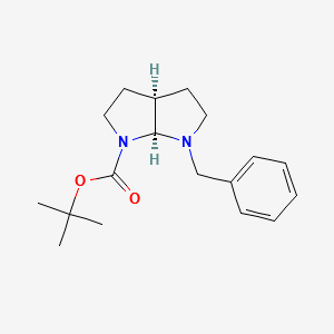 (3AR,6AS)-TERT-BUTYL6-BENZYLHEXAHYDROPYRROLO[2,3-B]PYRROLE-1(2H)-CARBOXYLATE structure, CAS 1260587-63-0