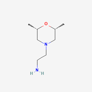 4-(2-Aminoethyl)-cis-2,6-dimethylmorpholine structure, CAS 1092649-16-5