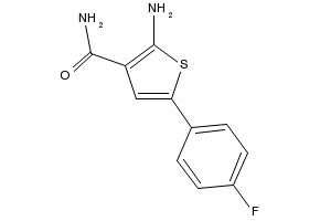 3-Amino-5-(4-fluorophenyl)thiophene-2-carboxamide structure, CAS 354813-00-6