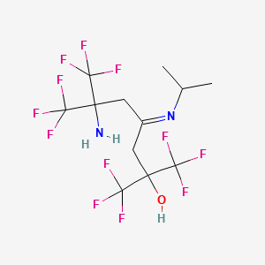 2-Amino-1,1,1,7,7,7-hexafluoro-6-hydroxy-2,6-bis(trifluoromethyl)-4-isopropyliminoheptane structure, CAS 723294-77-7
