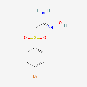 4-Bromobenzenesulfonylacetamideoxime structure, CAS 886499-72-5