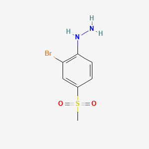 [2-Bromo-4-(methylsulfonyl)phenyl]hydrazine structure, CAS 849035-73-0